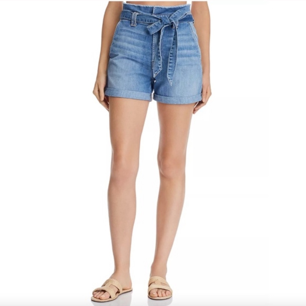 7 For All Mankind | Paperbag-Waist Denim Shorts